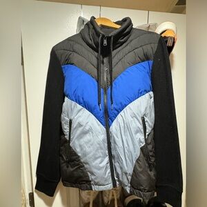 Bernardo colorblocked puffer jacket